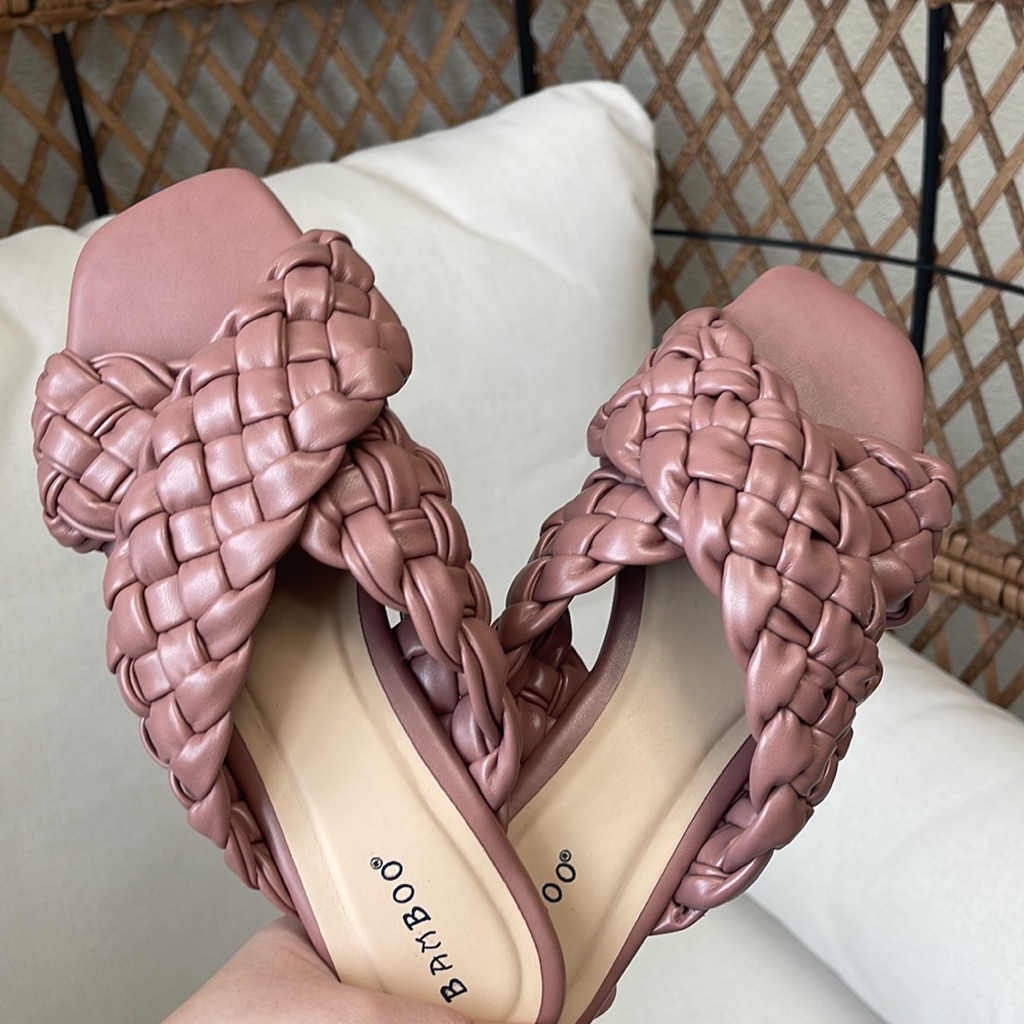 New Bamboo Mauve Braided Sandals